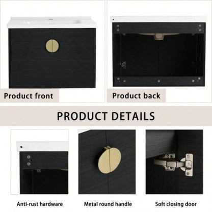 28 Inch Soft Close Doors Bathroom Vanity With Sink, Small Bathroom, KD - Packing