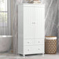 Tall Storage Cabinet with Three Drawers Bathroom/Office, White