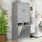 Bathroom Storage Cabinet with Two Laundry Baskets, Storage Cabinet with Doors and Drawer Home, White
