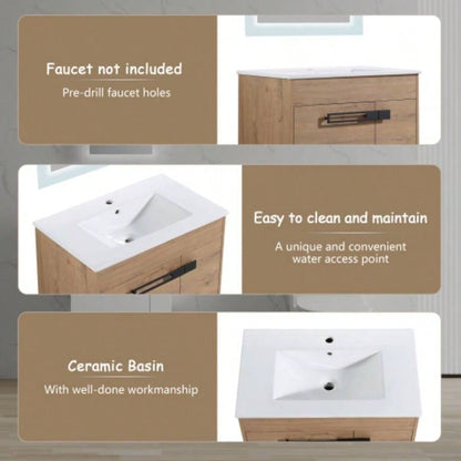 30 Inch Bathroom Vanity With Sink, Freestanding Bathroom Vanity or Floating is Optional Conversion 30*18 - 00330IMO - 1KD - Packing