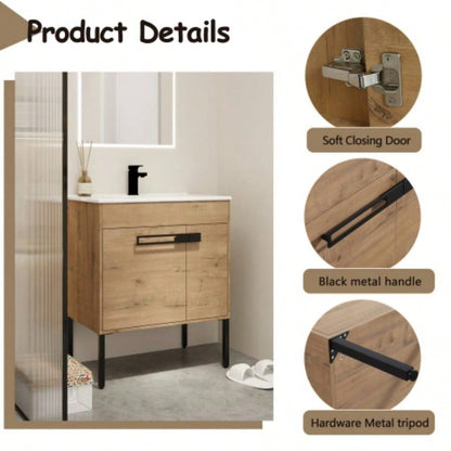 30 Inch Bathroom Vanity With Sink, Freestanding Bathroom Vanity or Floating is Optional Conversion 30*18 - 00330IMO - 1KD - Packing