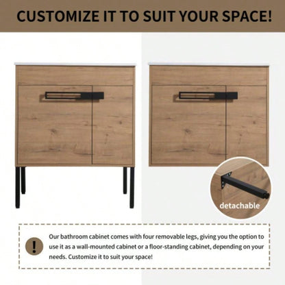 30 Inch Bathroom Vanity With Sink, Freestanding Bathroom Vanity or Floating is Optional Conversion 30*18 - 00330IMO - 1KD - Packing