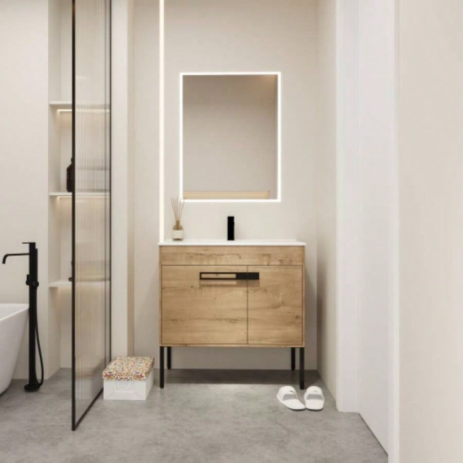 30 Inch Bathroom Vanity With Sink, Freestanding Bathroom Vanity or Floating is Optional Conversion 30*18 - 00330IMO - 1KD - Packing