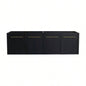 60 Inch Wall - Mounted Bathroom Vanity with Sink, Thick Edged Double Resin Sink, KD - Package