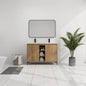 48 Freestanding Bathroom Vanity With Double Sink, Soft Closing Door Hinge KD - Package - BVB07148IMOX - GRB4840D