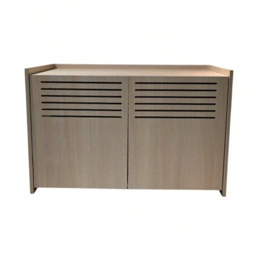 Modern Wooden House with Scratching Pad, Litter Box Enclosure, Spacious Hidden Litter Box - 33.46x 21.06x 21, 45.87 lbs