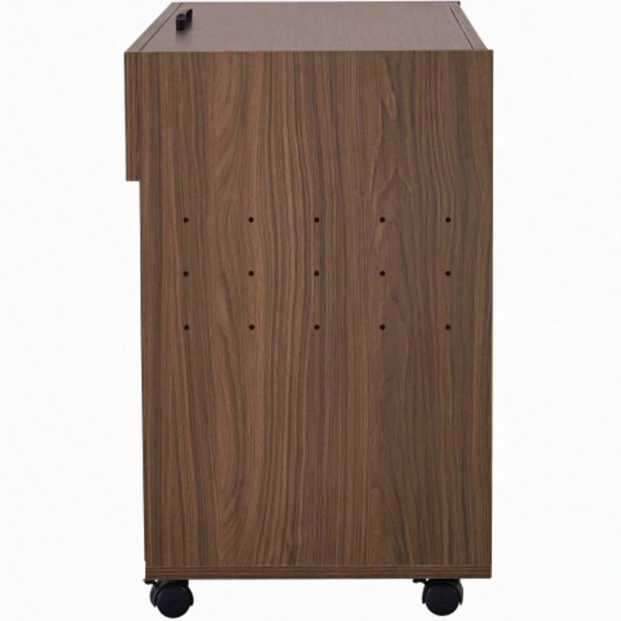 2 IN 1 Multi - use Litter Box Enclosure, Modern Walnut Side Table with Storage, Buffet Cabinet Side Board
