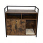 Modern Wooden House with Scratching Pad, Litter Box Enclosure, Spacious Hidden Litter Box - 33.46x 21.06x 21, 45.87 lbs