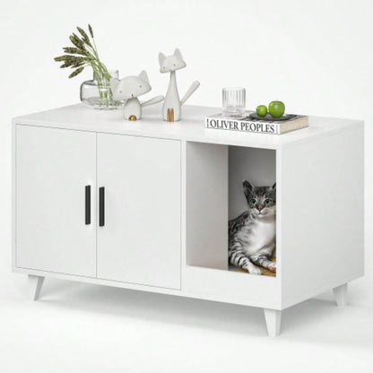 STARY Hidden Litter Box Enclosure Furniture with Scratching