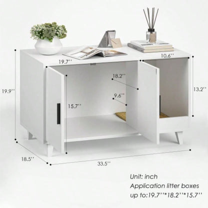STARY Hidden Litter Box Enclosure Furniture with Scratching