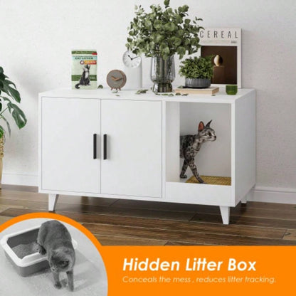 STARY Hidden Litter Box Enclosure Furniture with Scratching