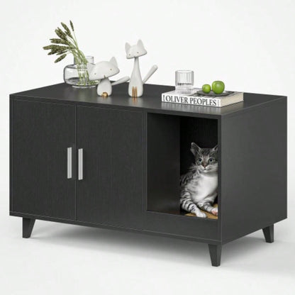 STARY Hidden Litter Box Enclosure Furniture with Scratching