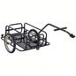 Aosom Bike Cargo Trailer, Trailer, Heavy - Duty Bike Wagon Cart, Foldable Compact Storage, with Universal Hitch, 16 Wheels, 88 lbs. Capacity, Black