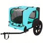 Pet Bike Trailer Dog Cart, Suitable Small and Medium Pets, Easy Folding Cart Frame, Quick Release Wheel, Non - Slip Floor, Internal Leash
