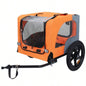 Pet Bike Trailer Dog Cart, Suitable Small and Medium Pets, Easy Folding Cart Frame, Quick Release Wheel, Non - Slip Floor, Internal Leash