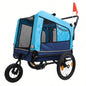 2 - in - 1 Bike Trailer Push Cart Pets - Detachable Bike Hitch Push Handle Included - All - Terrain Wheels, Quick Release Wheel, Non - Slip Floor, Internal Leash, Holds Pets Up to 88 lbs, Black -