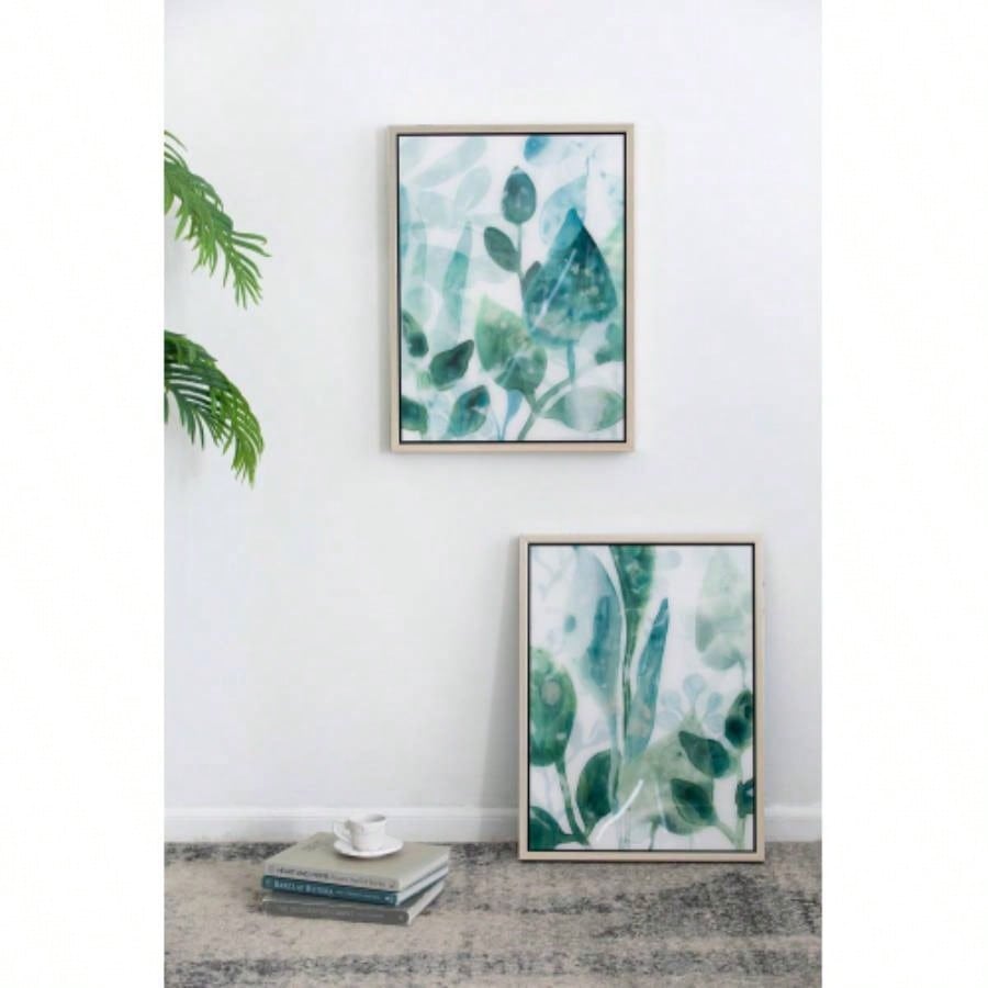 19x 25.5 Framed Printed Acrylic Decorative Wall Art, Wall Decor Living Room Bedrrom Entryway Office, Set of 2