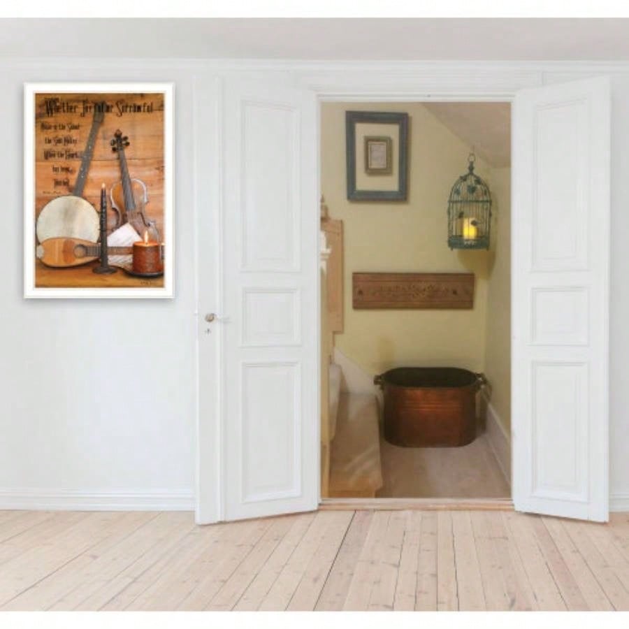 Music by Billy Jacobs, Ready to Hang Framed Print, White Frame