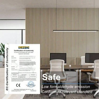 Acoustic Wood Wall Panels, 2 Pack 94.5x 12.6 Soundproof Wall Panels, Wood Slat Wall Panels Interior Wall Decor Oak