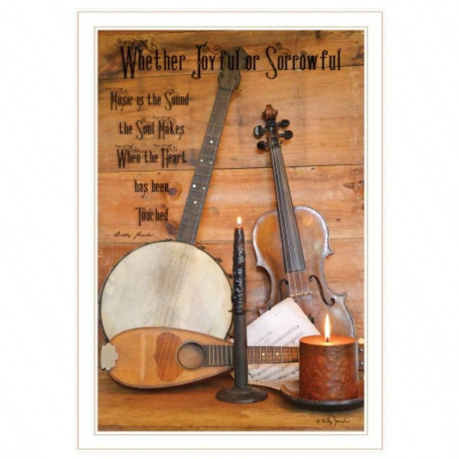 Music by Billy Jacobs, Ready to Hang Framed Print, White Frame