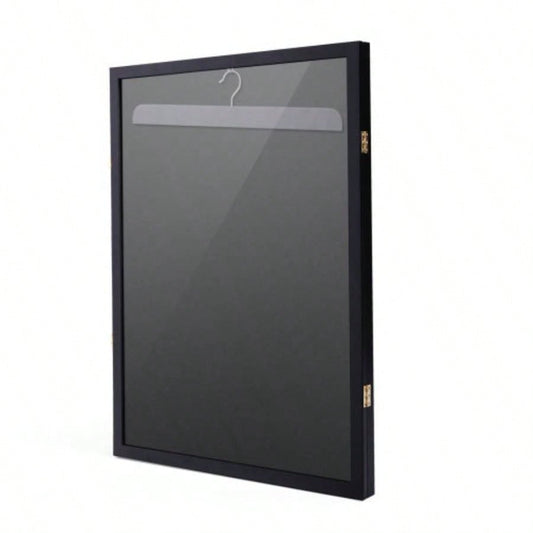 Jersey Frame Display with Lengthened Hanger Baseball Basketball Hockey Sport Shirt and Uniform, Black