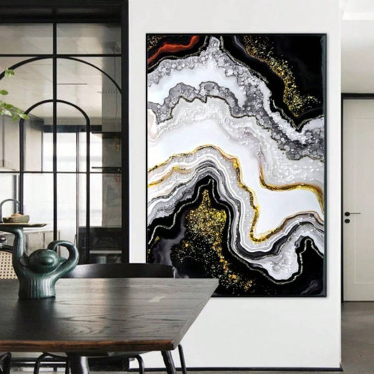 Luxury Pearl Oil Painting Wall Art Contemporary Hallway Decor Premium Canvas Mural Modern Home Entrance and Corridor decorative picture painting