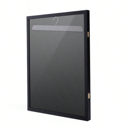 Jersey Frame Display with Lengthened Hanger Baseball Basketball Hockey Sport Shirt and Uniform, Black