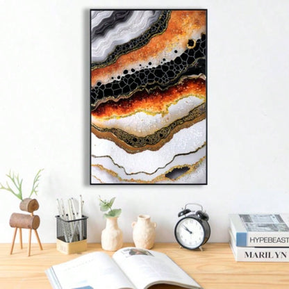 Luxury and Pearl Hand - Painted Oil Painting Wall Art - Contemporary Hallway and Entrance Decor Modern Homes, Premium Canvas Wall Mural Corridors decorative picture