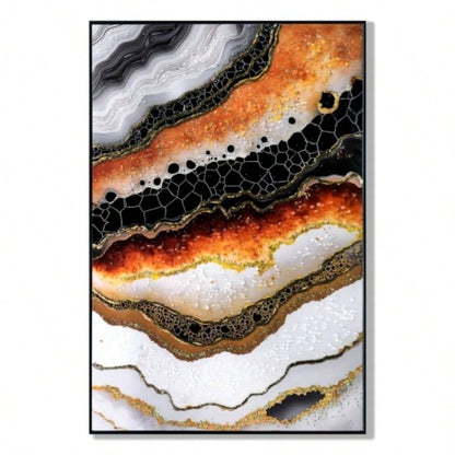 Luxury and Pearl Hand - Painted Oil Painting Wall Art - Contemporary Hallway and Entrance Decor Modern Homes, Premium Canvas Wall Mural Corridors decorative picture