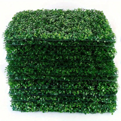 24Pcs 24in*16in Artificial Boxwood Topiary Hedge Plant Grass Backdrop Fence Privacy Screen Grass Wall Decoration Balcony Garden Fence