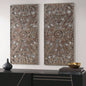 Distressed Carved Wood 2 - piece Wall Decor Set