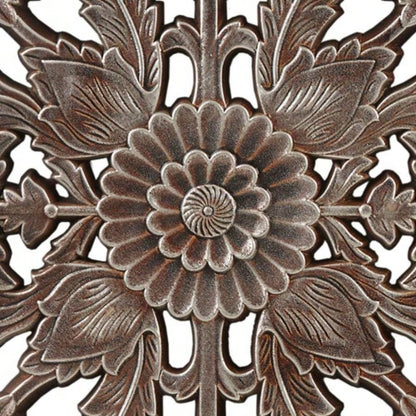 Distressed Carved Wood 2 - piece Wall Decor Set
