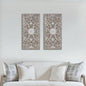 Distressed Carved Wood 2 - piece Wall Decor Set