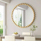 Beaded Round Wall Mirror 27D