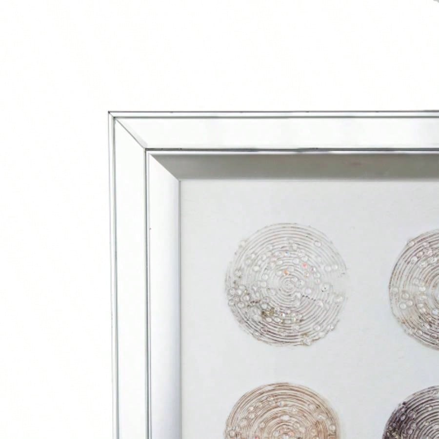 19.7x19. Ares Mirror Framed Wall Art on Mellow Golden Tint Background
