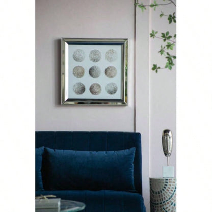 19.7x19. Ares Mirror Framed Wall Art on Mellow Golden Tint Background