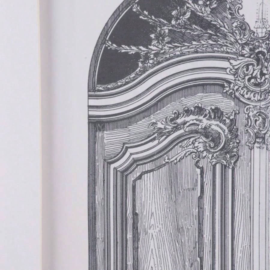 Set of 2 Pencil Architectual Wall Art, Wall Decor Accent, 24x 32