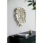 24.8x17.3x2 Gold Monstera Leaf Wall Dcor