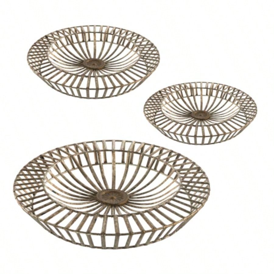 Set of 3 Jennings Metal Discs, Wall Decor