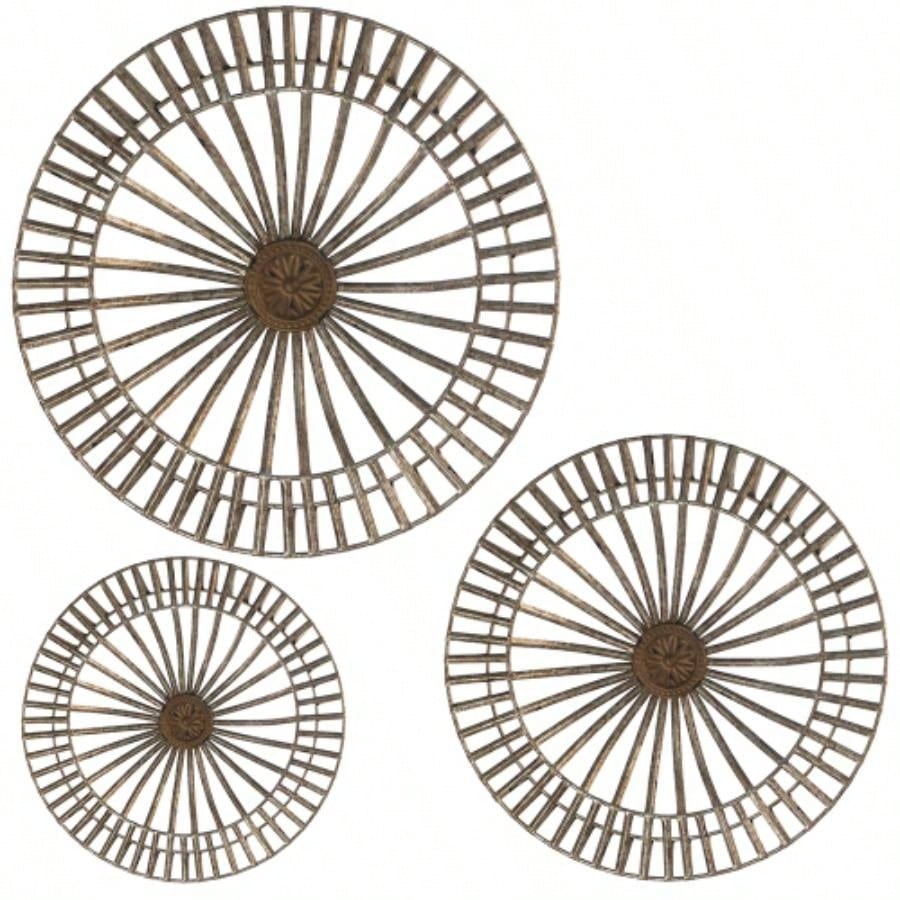 Set of 3 Jennings Metal Discs, Wall Decor