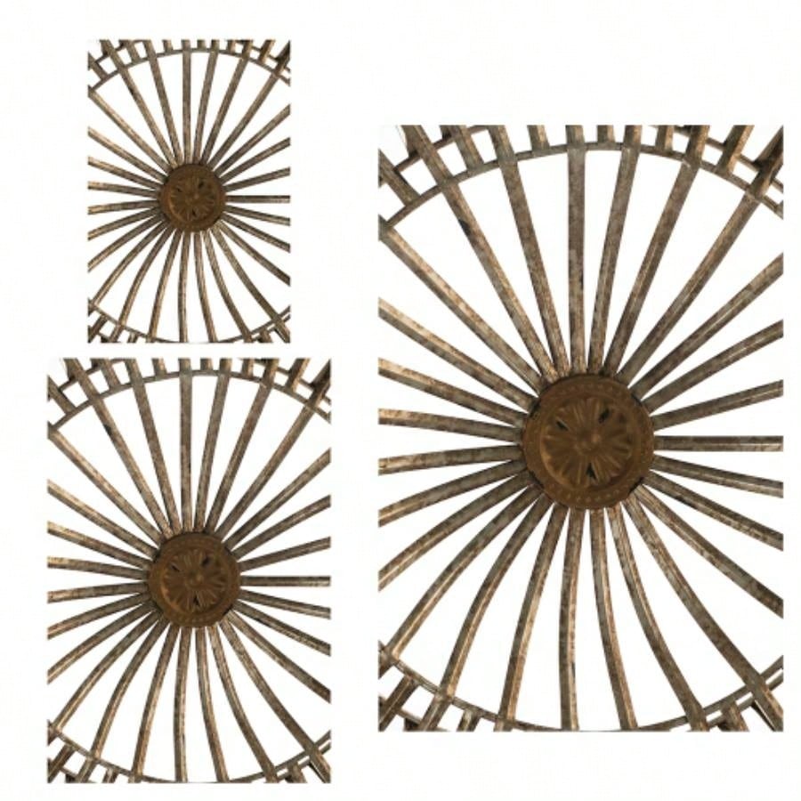 Set of 3 Jennings Metal Discs, Wall Decor