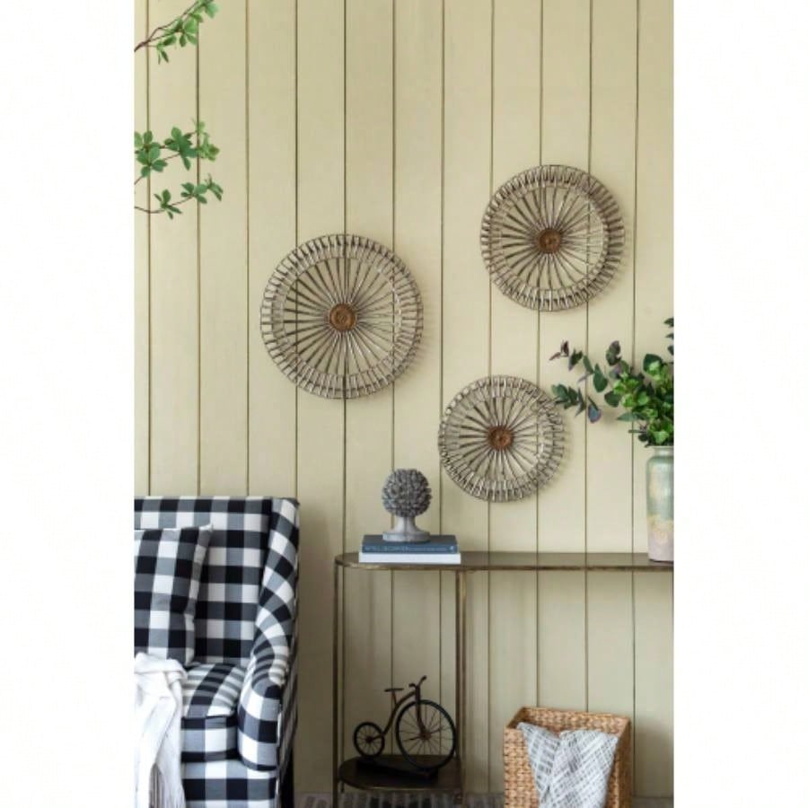 Set of 3 Jennings Metal Discs, Wall Decor