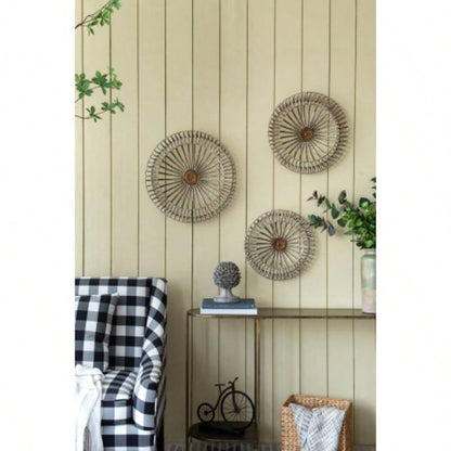 Set of 3 Jennings Metal Discs, Wall Decor
