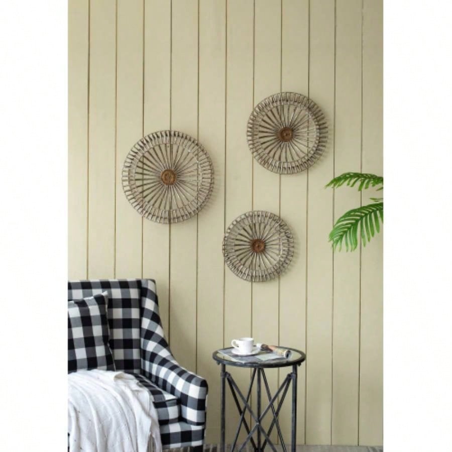 Set of 3 Jennings Metal Discs, Wall Decor