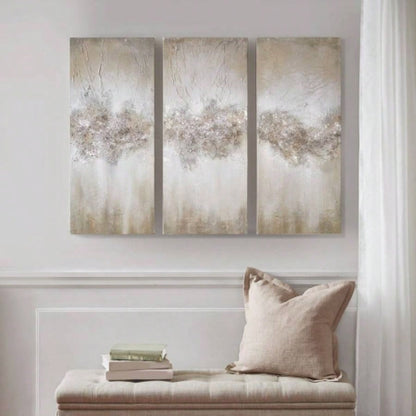 Heavily Embellished 3 - piece Canvas Wall Art Set