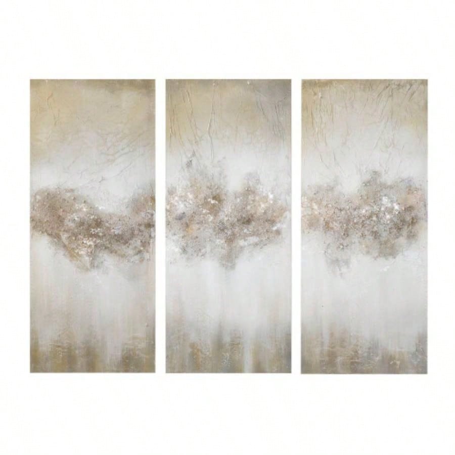 Heavily Embellished 3 - piece Canvas Wall Art Set