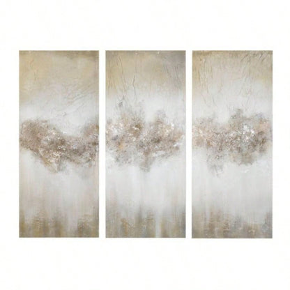 Heavily Embellished 3 - piece Canvas Wall Art Set