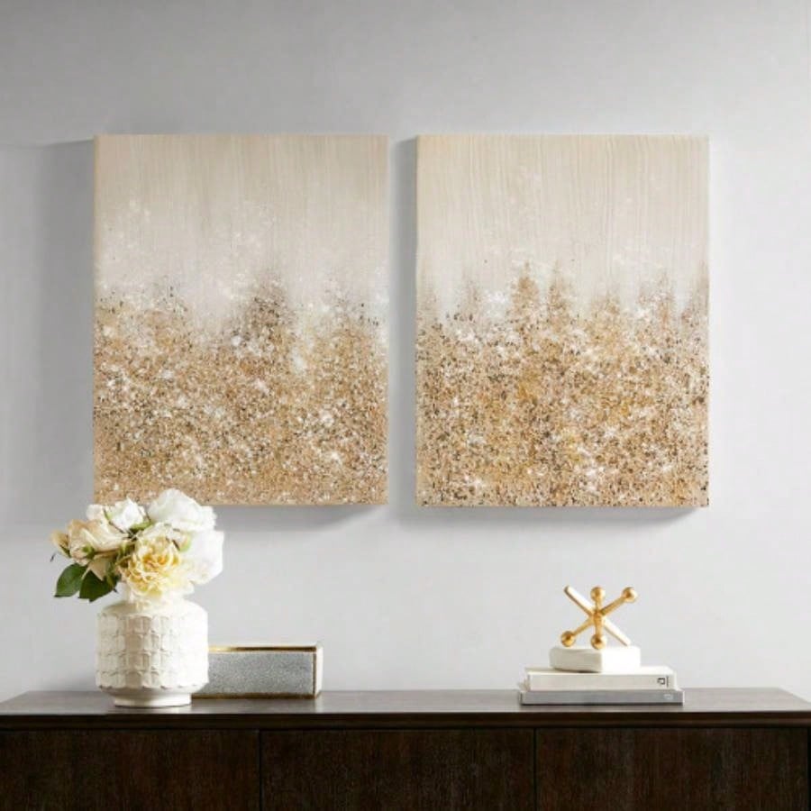 Heavily Embellished 2 - piece Canvas Wall Art Set