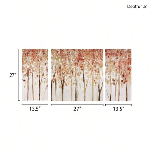 Triptych 3 - piece Textured Canvas Wall Art Set