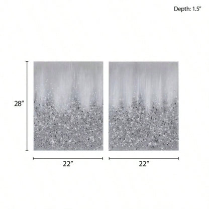 Heavily Embellished 2 - piece Canvas Wall Art Set